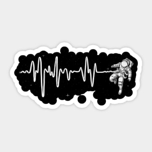 Space Heartbeat Sticker